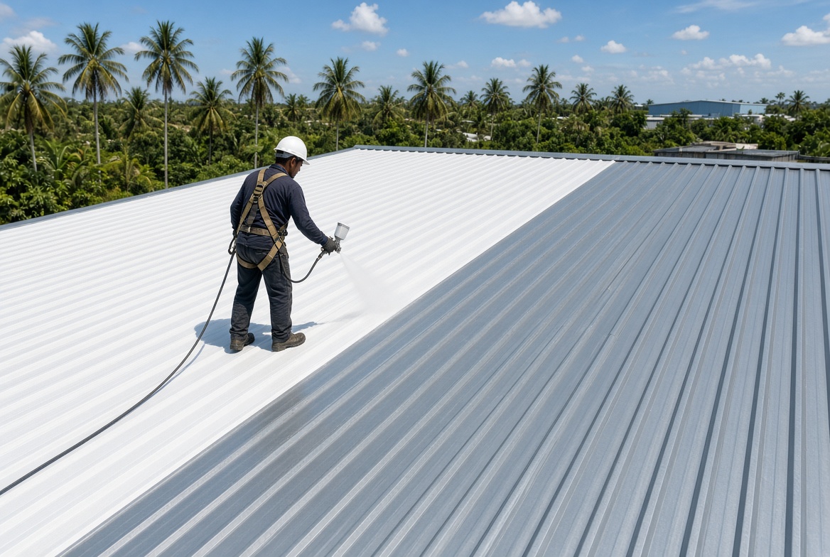Factory roof handheld spray